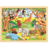 GOKI Drevené puzzle Afrika 48 dielikov