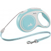 Flexi New Comfort M vodítko lanko 8m / 20kg svetlo modrá