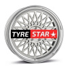 Borbet B 7x17 4x100 ET30 silver rim polished