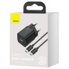 Nabíjačka pre mobilné zariadenia Baseus TZCCSUP-L01, smartfón, čierna, AC, USB, rýchle nabíjanie, vn