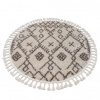 Eoshop Kulatý koberec BERBER TANGER B5940, krémovo-hnědý - střapce, Maroko, Shaggy (Velikost: kruh 160 cm)