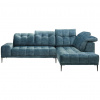 Stylife ROHOVÁ SEDACIA SÚPRAVA, textil, modrá - Sedačky - 000553008301