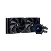 CHIEFTEC vodní chlazení CPU Iceberg 240 Dark, 2x120mm, ARGB vodní blok, LGA1851, AM5, černá CLC-240-BLK