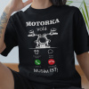 Tričko s potlačou MOTORKA VOLÁ Pánsky Čierna XS