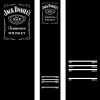 Gumový koberec JACK DANIELS s logom JD 290x60cm, čierny, s povrchom zo systetického vlákna