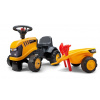 FALK Odrážadlo 215C Baby JCB žltý s vlečkou a lopatkou s hrabličkami