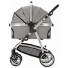 Kenyone Kočárek 60x69x106cm světle šedý, stříbrná kontrukce