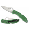 Vega Spyderco C11FPGR Delica 4 Lightweight Flat Ground vreckový nôž 7,5 cm, zelená, FRN