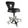 Čierna kozmetická stolička s nastaviteľným holi OUTLET (Čierna kozmetická stolička s nastaviteľným holi OUTLET)