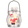 Dekorácia MagicHome Vianoce, Santa v balíčku, LED, terakota, 9,8x8,8x12,8 cm