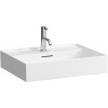 LAUFEN Kartell závesné umývadlo s otvorom, s prepadom, 600 x 460 mm, matná biela, H8103337571041