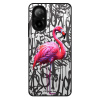 Lesklé pouzdro iSaprio pro Realme C67 - Flamingo Graffiti (Lesklé pouzdro, kryt, obal iSaprio Exclusive na mobil Realme C67 s motivem Flamingo Graffiti - elegantní skleněný vzhled, skvělá ochrana mobi