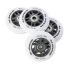 Matná kolečka NILS Extreme PU 76x24 82A s ložisky ABEC 9, bílá, 4 ks