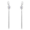 Silvego Strieborné náušnice retiazkové so Swarovski® Crystals Aurora Boreale SILVEGOB32559AB