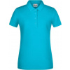 DAIBER JN 8009 / Dámska polokošeľa z bio bavlny - turquoise M