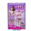 Panenka Barbie Deluxe style modelka s hvězdami