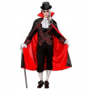 ČIERNO-ČERVENÝ PLÁŠŤ 135 CM UPÍRSKA HALLOWEENSKA UPÍRKA