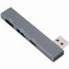 AppleKing hub / rozbočovač z USB 2.0 na USB 2.0 / USB 3.0 / USB-C pre MacBook - strieborný - možnosť vrátiť tovar ZADARMO do 30tich dní