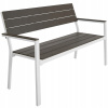 Záhradná lavica, lavička - Záhradná lavica Line Light Grey/White 403547 (Záhradná lavica Line Light Grey/White 403547)