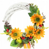 Veniec na dvere - Veniec prútený slnečnice čelenka jeseň dvere (Veniec na dvere - Veniec prútený slnečnice čelenka jeseň dvere)