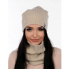 Set Cap, Chimney (Golf) Marl Autumn Winter bez zahrievania klobúk Šmolkovaná komínová trubica na pásik PLACIS POLISH BEIGE (Sada klobúkov a komína RIP v kvalite Marl Colors)