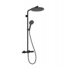 Hansgrohe Raindance Alive S Puro - Sprchový set s termostatom, 21x34 cm, 3 prúdy, EcoSmart, matná čierna 24593670