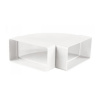VENTS koleno plastové ploché 90° horizontálne 55 x 110 mm