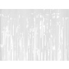 Party Biela metalická párty záclona 100x200 cm z lesklej fólie