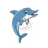 Diamantové maľovanie šablóna delfín - Tlačená forma