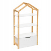 Atmosphera for Kids Detský regál domček s úložným boxom na hračky 30x60x120 cm