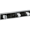 HANSGROHE RainSelect modul termostatu s podomietkovou inštaláciou, pre 2 spotrebiče (vrchná sada), čierna/chróm, 15355600