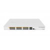 MikroTik Cloud Router Switch CRS328-24P-4S+RM, 800MHz CPU, 512MB, 24xGLAN, 4xSFP+cage, ROS L5, PSU,1U Rackmount