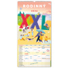 NOTIQUE Nástenný kalendár Rodinný plánovací XXL 2026, 33 x 64 cm