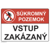 Výstražná tabuľka Súkromný pozemok vstup zakázaný 148 x 210 mm