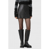 Kožená sukňa AllSaints RENAI W020RB čierna 36