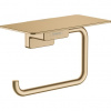 Hansgrohe AddStoris Držiak toaletného papiera s poličkou, brúsený bronz, 41772140