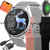Inteligentné hodinky Lewer SMART WATCH PRE ŽENY ŠPORTOVÉ ELEGANTNÉ strieborné
