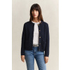 SVETER GANT COTTON KNIT JACKET EVENING BLUE