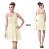 Světle žluté koktejlové šaty