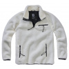 Brandit flísová bunda Teddyfleece Troyer, biela - 4XL