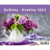 Stolový kalendár riadkový 17,1x13,9 cm - MiniMax Kvetiny 2026