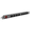 Lanberg RACK PDU 1U 16A 4X 230V PL 4X IEC C13 2M ČIERNA (PDU-04E04I-0200-BK)