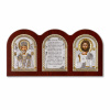 Strieborná ikona triptych Ježiš a Sv.Mikuláš
