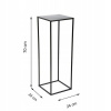 Stojan na kvety - Moderný kvetinový stojaci 70cm čierny kov