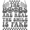 DTF nažehľovačka DTF transfer/nažehľovačka Boobs are real Rozmer: A5, Farba písma nažehľovačky: čierna
