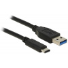 USB kábel Delock USB 3.1 AM-USB TYPE-C GEN 2 (10GB/S) ČIERNY 1M (83870)