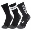 Under Armour Performance Tech Nov Crew 3 Pack Black/White 42-47.5
