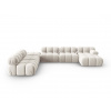 Micadoni Modulárna sedačka Bellis, 7-miestna, ľavý roh – tmavá béžová