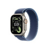 Apple Watch Ultra 3 GPS + Cellular 49mm Natural Titanium Case with Blue/Bright Blue Trail Loop - S/M MEWR4QC/A
