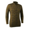 DEERHUNTER Camou Wool Zip Neck Undershirt - merino nátelník Veľkosť: S-M